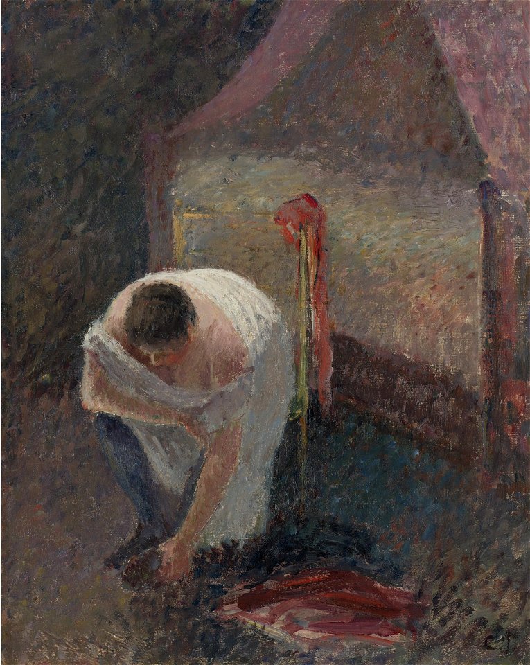 Camille Pissarro - Femme en chemise, près d’un lit (PD 1110)