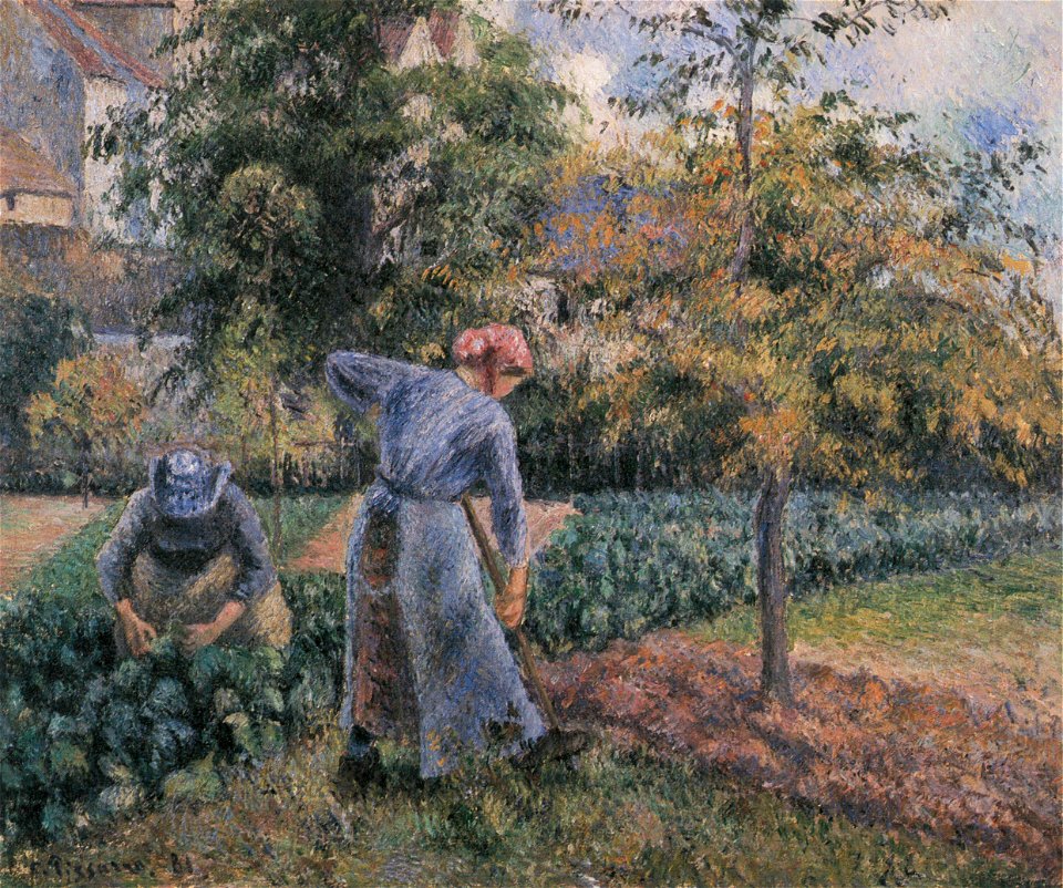 Camille Pissarro - Dans le potager à Pontoise - 1881