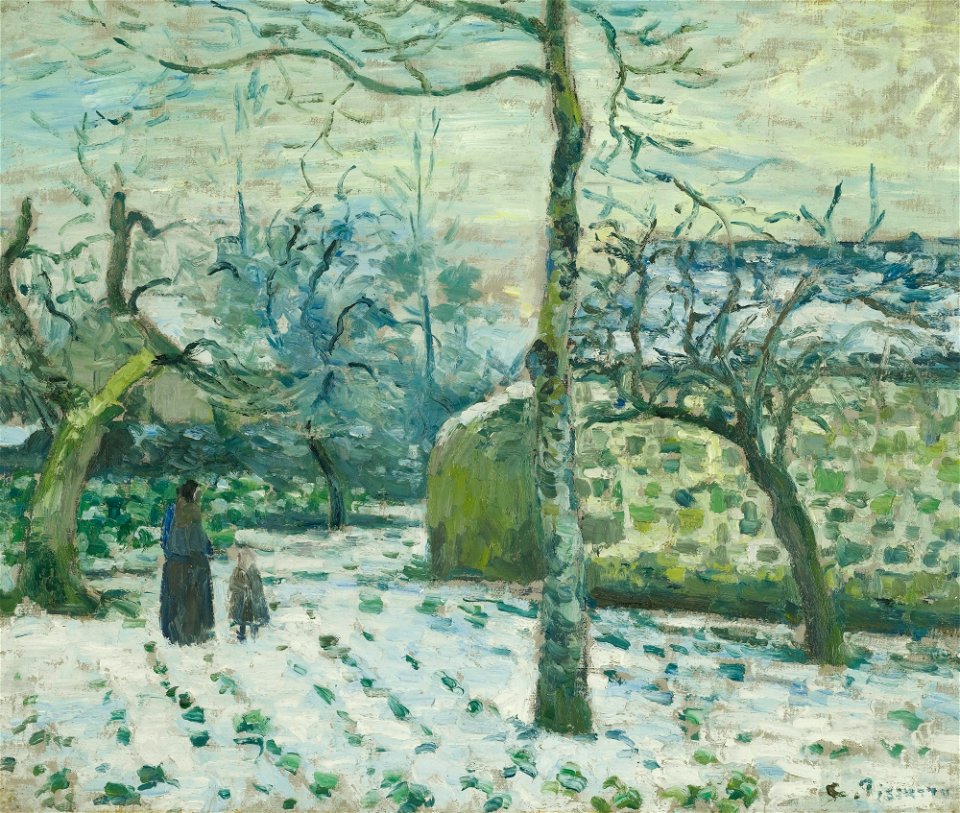 Camille Pissarro - Effet de neige à Montfoucault (c.1874)