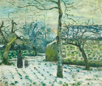 Camille Pissarro - Effet de neige à Montfoucault (c.1874)