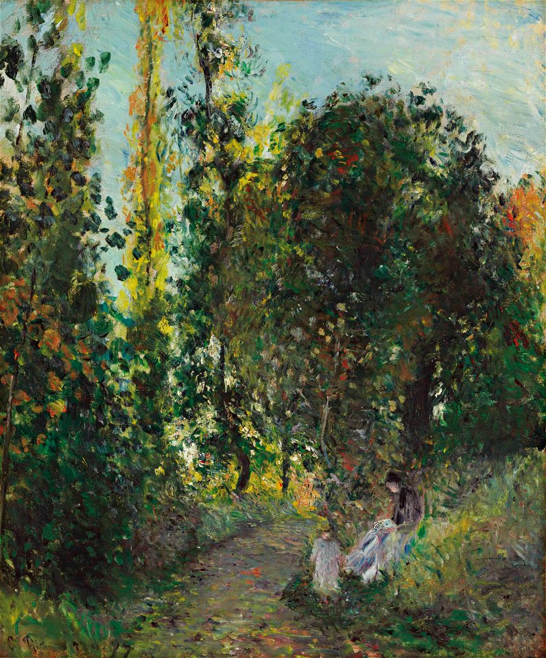 Camille Pissarro - Dans le bois de 'Hermitage (PD 521)