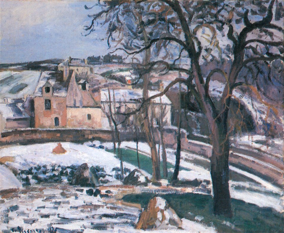 Camille Pissarro - Effet de neige à L´Hermitage, Pontoise - 1875