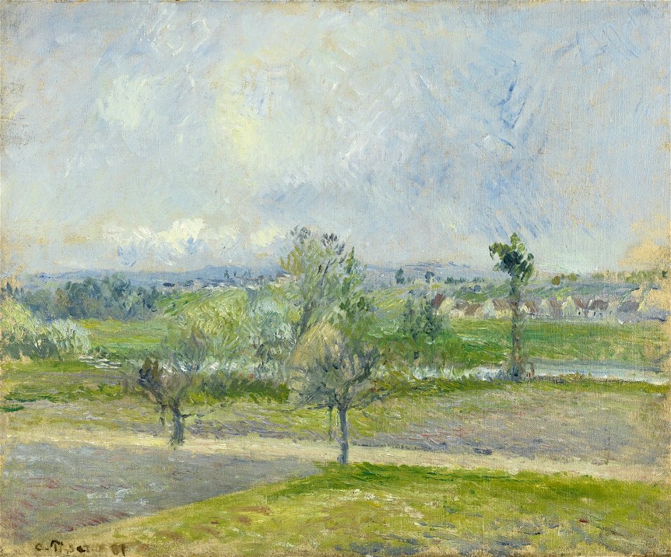 Camille Pissarro - Effet de pluie au Valhermeil, Auvers-sur-Oise (PD 668)