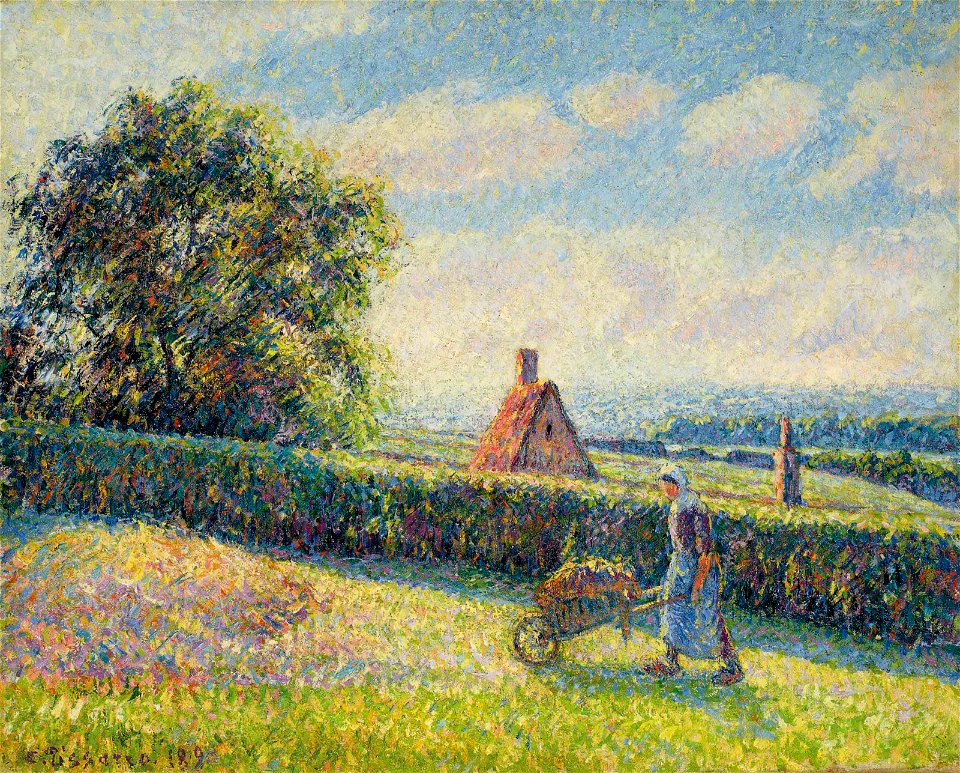 Camille Pissarro - Femme poussant une brouette, Eragny (PD 875)