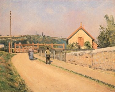 Camille Pissarro - La Barrière du chemin de fer aux Pâtis près Pontoise - 1873-74