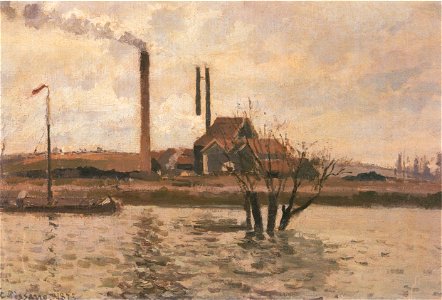 Camille Pissarro - La Crue le l´Oise, Pontoise - 1873