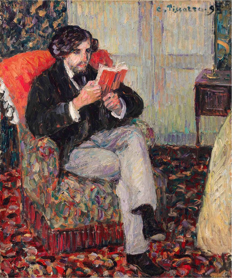 Camille Pissarro - Félix Pissarro lisant (PD 988)