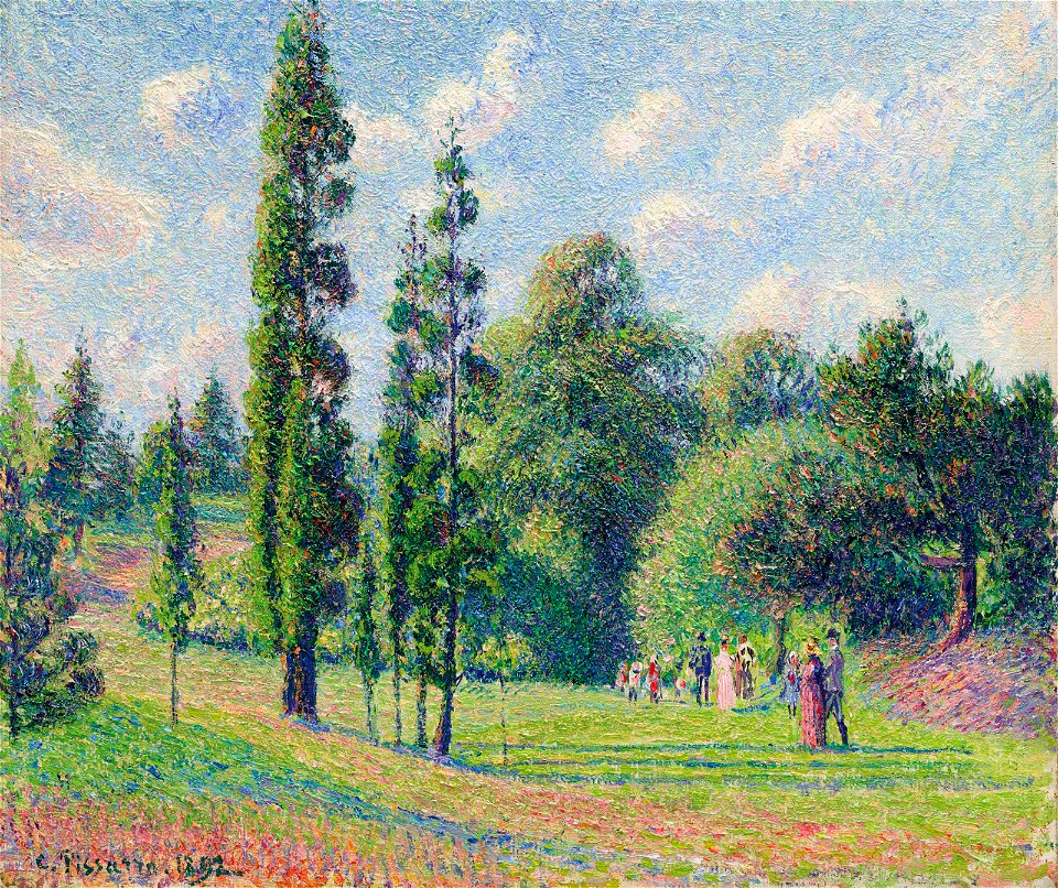 Camille Pissarro - Jardin de Kew, Londres, près d’un étang (PD 947)