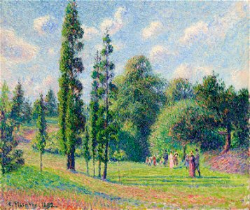 Camille Pissarro - Jardin de Kew, Londres, près d’un étang (PD 947)