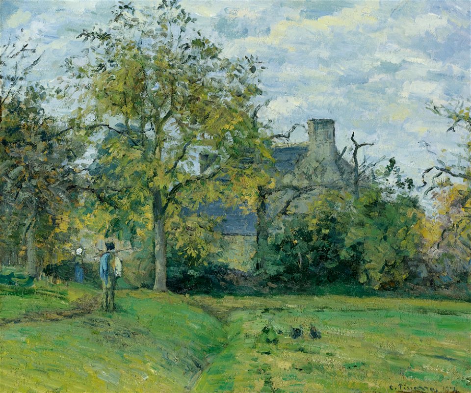 Camille Pissarro - La maison de piette à Montfoucault (1874)