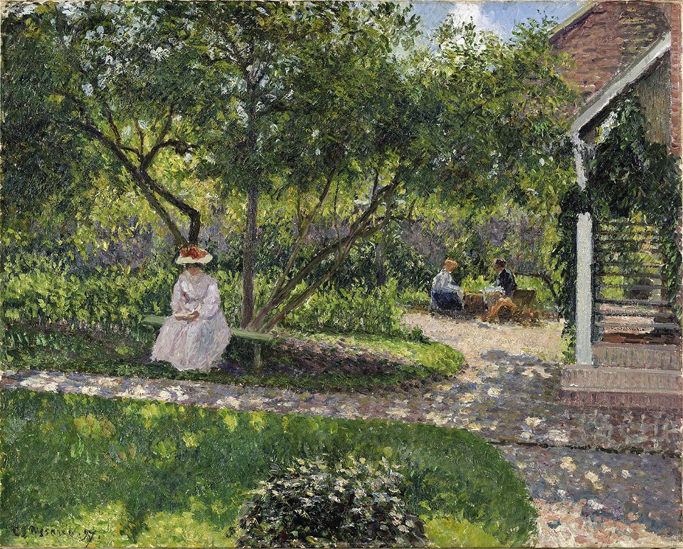 Camille Pissarro - L'Escalier, coin de jardin à Eragny - Ordrupgaard (PD 1184)