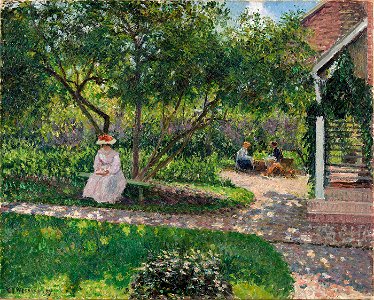 Camille Pissarro - L'Escalier, coin de jardin à Eragny - Ordrupgaard (PD 1184)