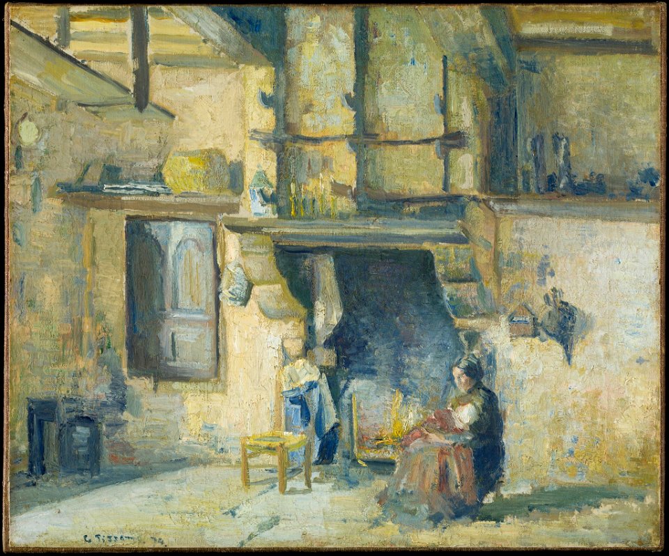 Camille Pissarro - La Cuisine chez Piette, Montfoucault - Detroit Institute of Arts (PD 380)