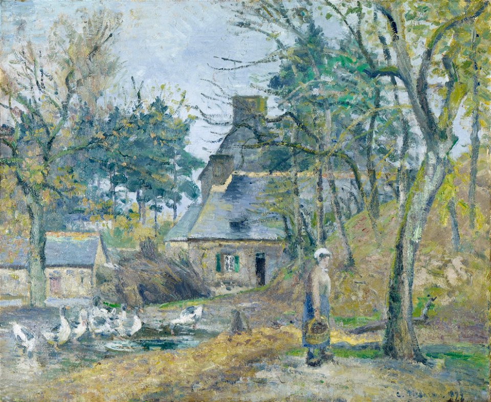Camille Pissarro - La ferme à Montfoucault (Farm at Montfoucault) - 1938-16 - Albright–Knox Art Gallery