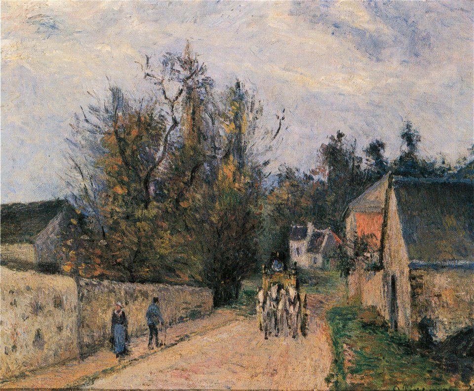 Camille Pissarro - La Route d´Ennery à L´Hermitage, Pontoise - 1877