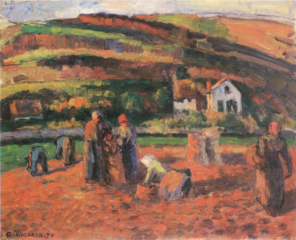 Camille Pissarro - La Récolte des pommes de terre - 1874