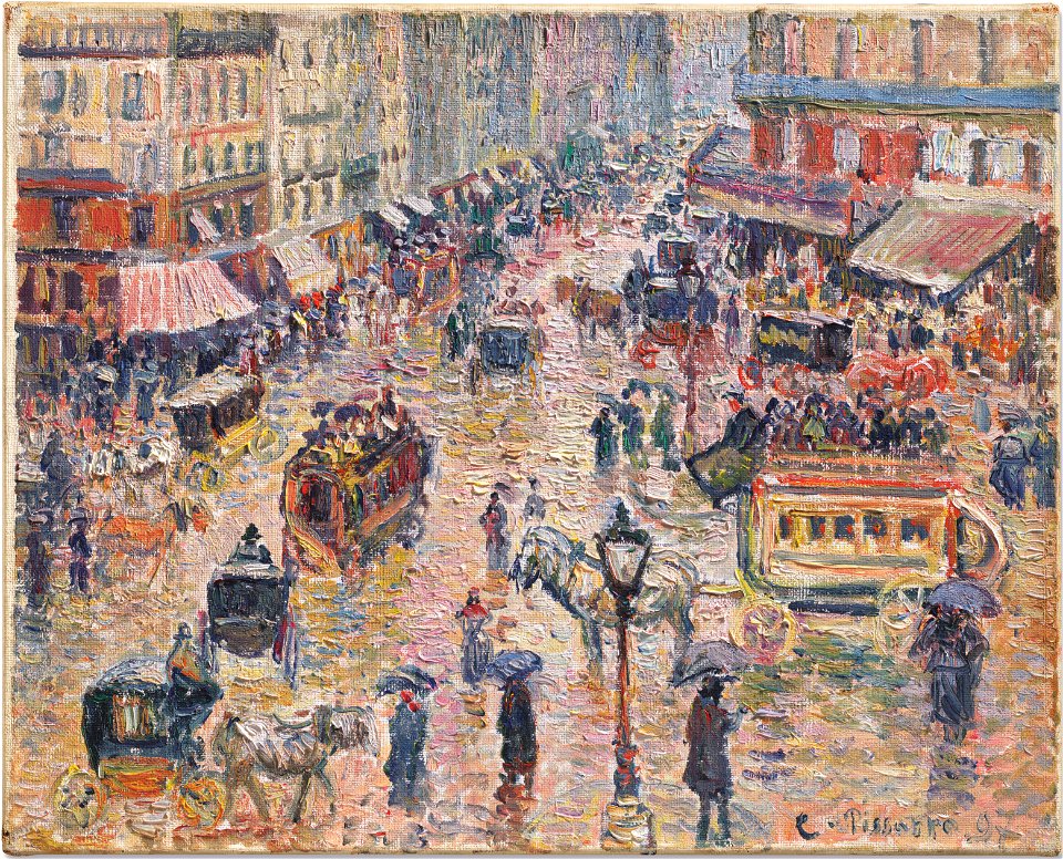 Camille Pissarro - La Place du Havre, effet de pluie (PD 1156)