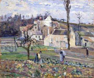 Camille Pissarro - La Recolte des choux, l’Hermitage, Pontoise - Cincinnati Art Museum (PD 399)