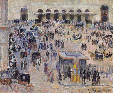 Camille Pissarro - La Place du Havre et la gare Saint-Lazare (PD 987)