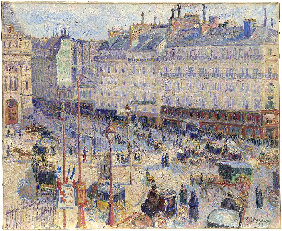 Camille Pissarro - La Place du Havre et la rue d’Amsterdam, matin, soleil - Art Institute Chicago (PD 986)