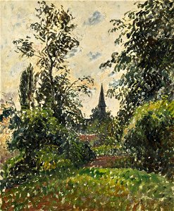 Camille Pissarro - Le Clocher de Bazincourt (PD 1087)