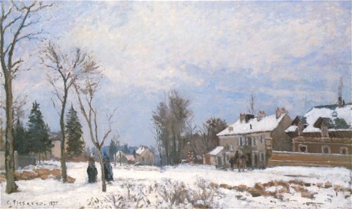 Camille Pissarro - La Route de Versailles à saint-Germain, Louveciennes, effet de neige - 1872
