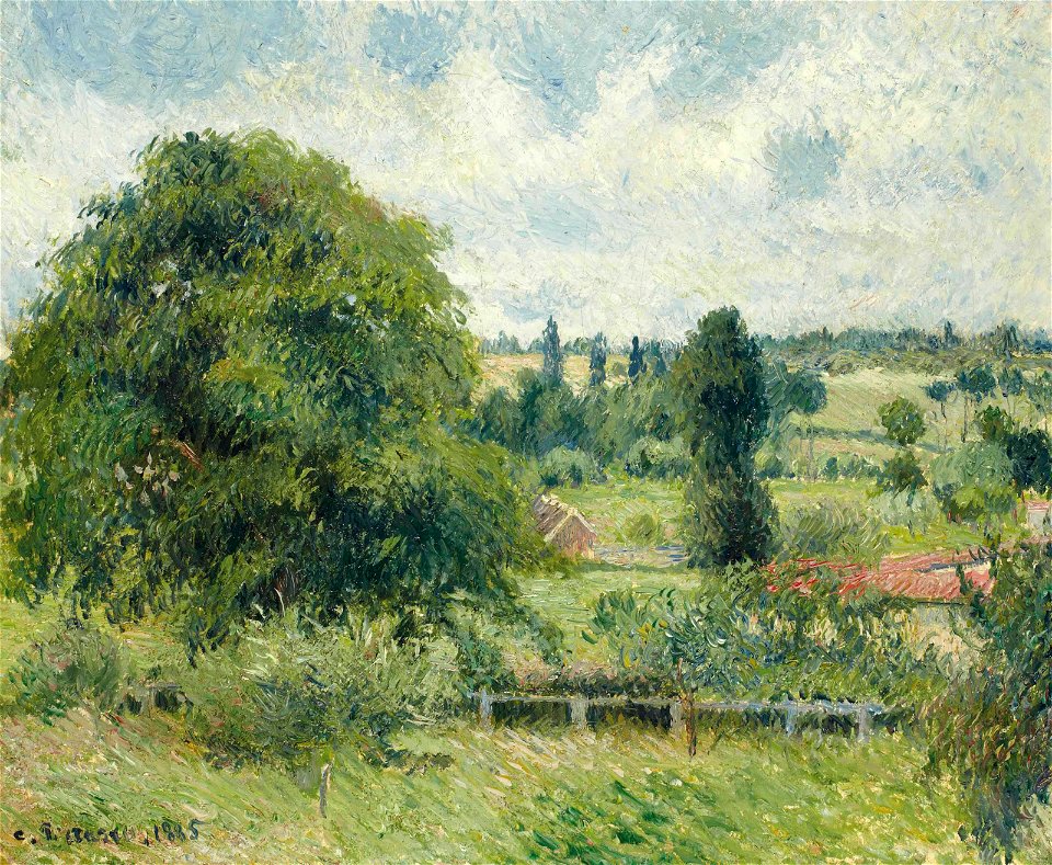 Camille Pissarro - Le Grand Noyer dans le pré, Eragny (PD 796)
