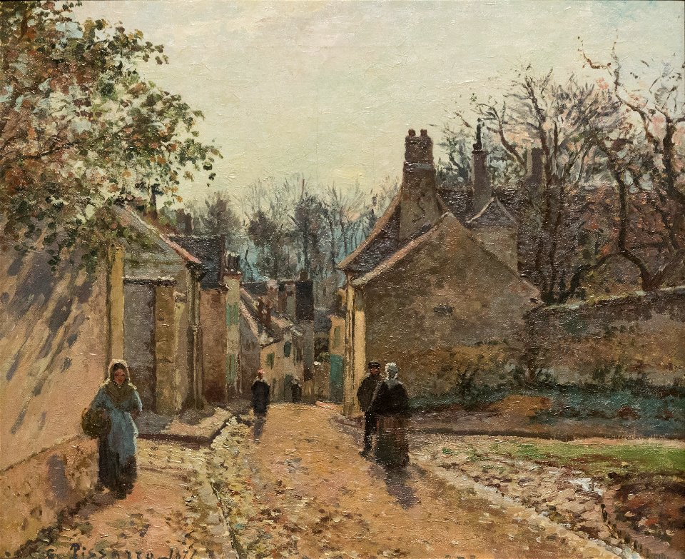 Camille Pissarro - La Rue de Voisins 1871