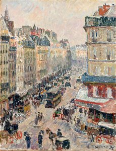 Camille Pissarro - La Rue Saint-Lazare, effet de soleil - Ordrupgaard (PD 1153)