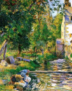 Camille Pissarro - Lavoir et moulin d´Osny - 1884