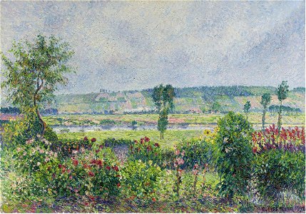 Camille Pissarro - La Vallée de la Seine aux Damps, jardin d’Octave Mirbeau (PD 956)