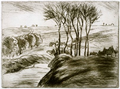 Camille Pissarro - Landscape Near Osny (State II) - Google Art Project
