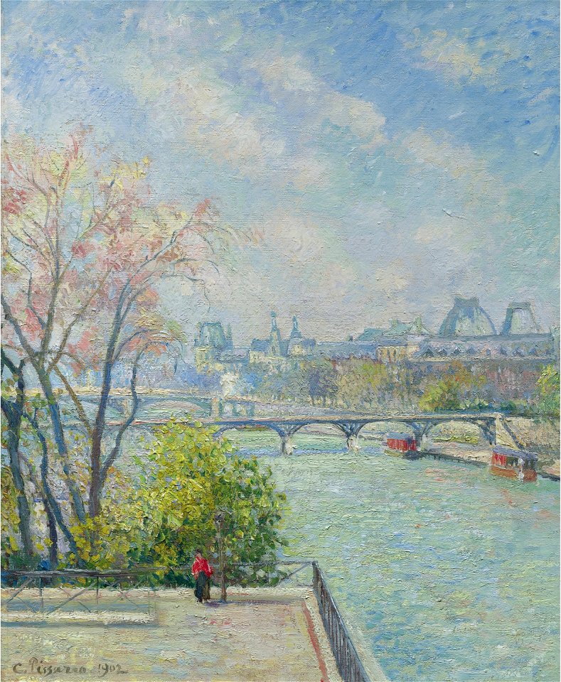 Camille Pissarro - Le Lovre, matin, printemps (PD 1425)