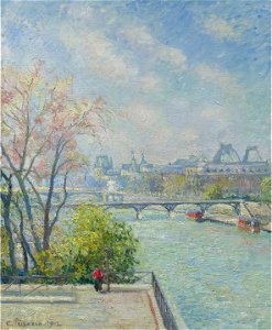 Camille Pissarro - Le Lovre, matin, printemps (PD 1425)