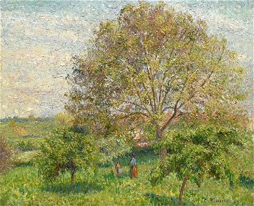 Camille Pissarro - Le Grand Noyer au printemps, Eragny (PD 1031)