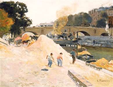 Camille Pissarro - Le Pont-Marie vu depuis le quai d'Anjou