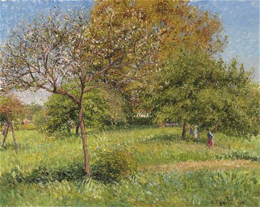 Camille Pissarro - Le Grand Noyer, matin, Eragny (PD 1376)