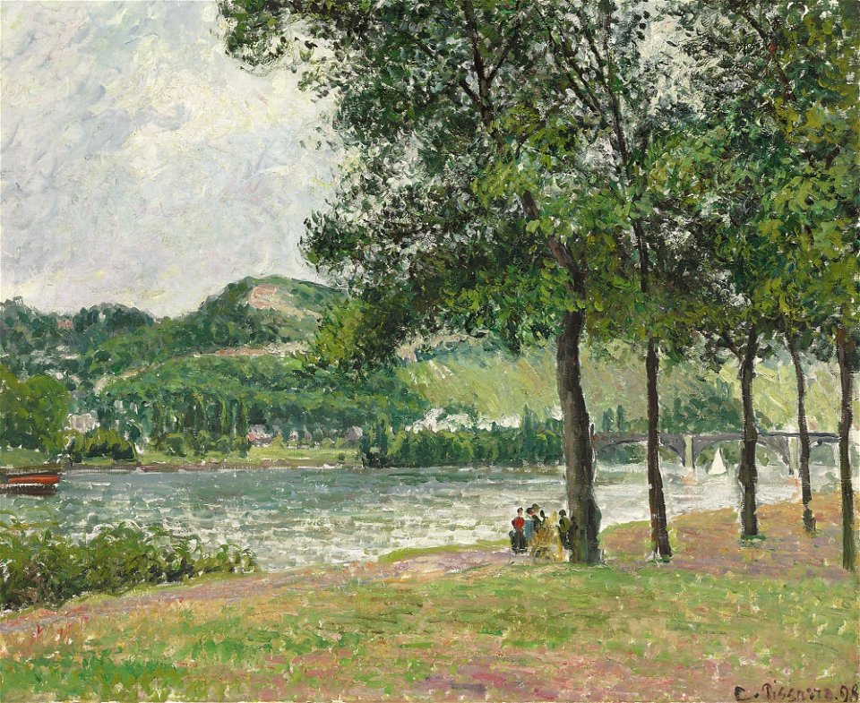 Camille Pissarro - Le Cours-la-Reine à Rouen, temps gris (1898)
