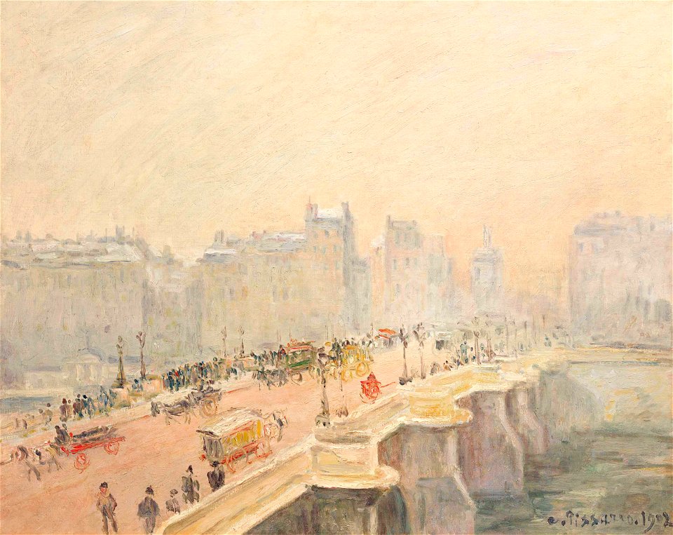 Camille Pissarro - Le Pont-Neuf, effet de neige et brouillard (PD 1412)