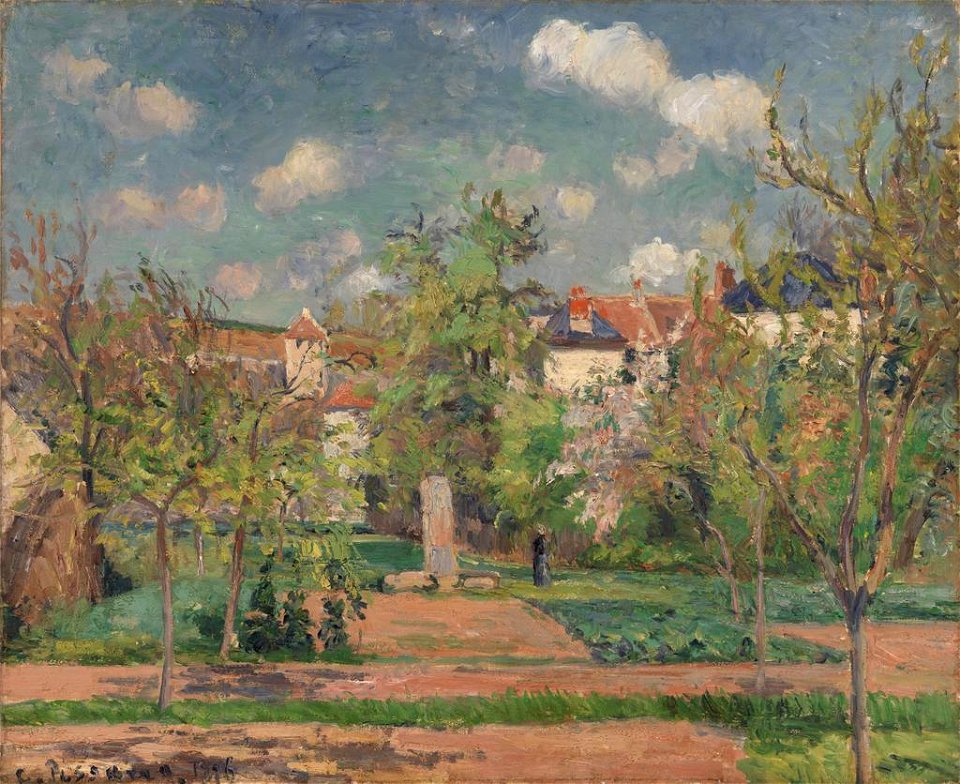 Camille Pissarro - Le Jardin de Maubuisson, Pontoise, soleil - Barnes Foundation (PD 440)