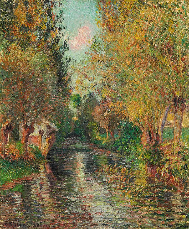 Camille Pissarro - Le Lavoir de Bazincourt (PD 761)
