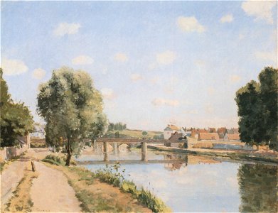 Camille Pissarro - Le Pont du chemin de fer, Pontoise - 1873