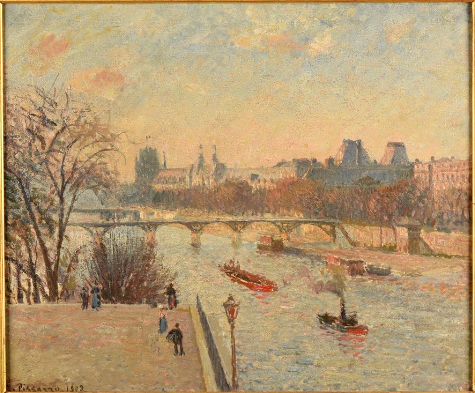 Camille Pissarro - Le Lovre, fin d’après-midi - Musée des beaux-arts de Reims (PD 1410)