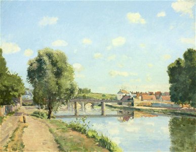 Camille Pissarro - Le Pont Du Chemin De Fer, Pontoise (1873)