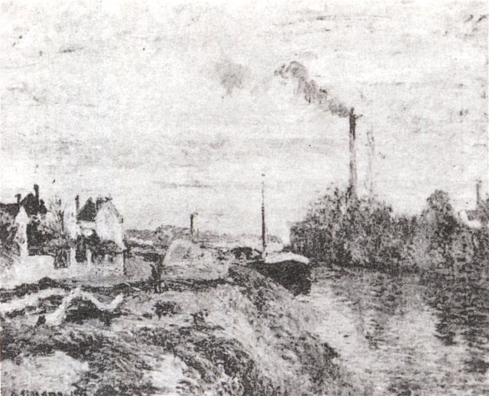 Camille Pissarro - Le Quai du Pothuis à Pontoise (Hermitage) - 1876