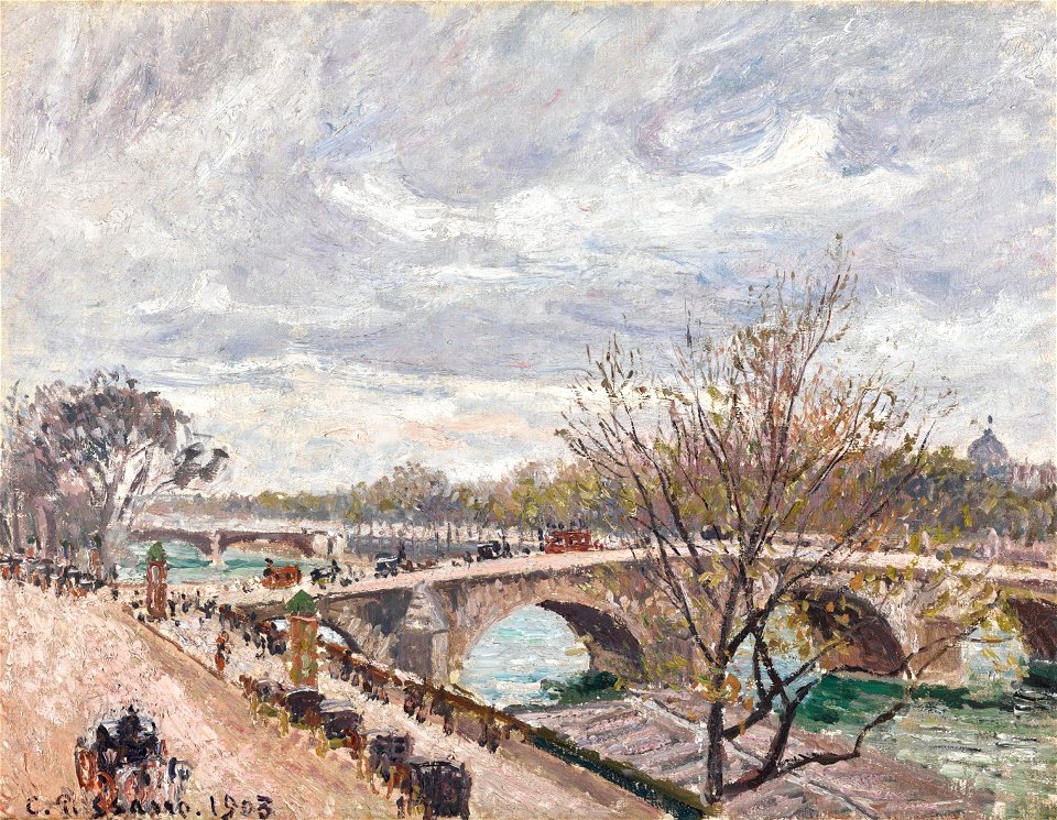 Camille Pissarro - Le Pont-Royal, après-midi, temps couvert (PD 1487)