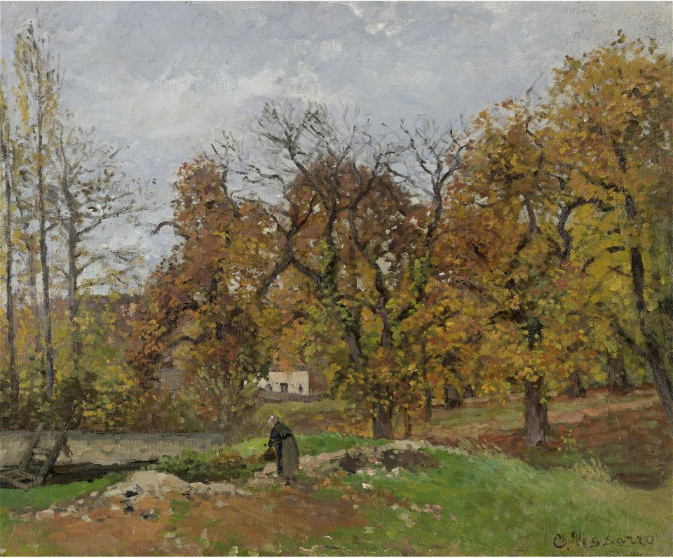 Camille Pissarro - Le Rue de Montbuisson, Louveciennes (PD 136)