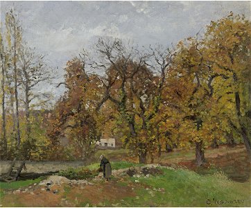 Camille Pissarro - Le Rue de Montbuisson, Louveciennes (PD 136)