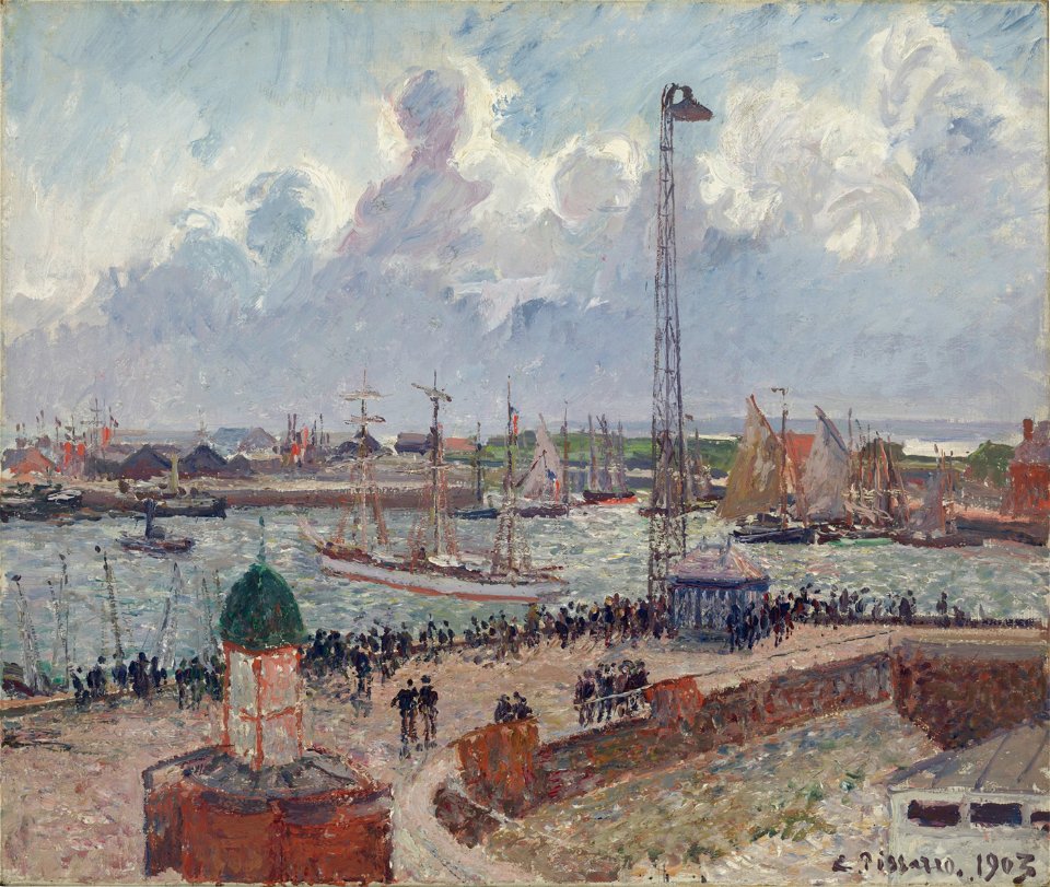 Camille Pissarro - L’Anse des Pilotes et le brise lames est, Le Havre (PD 1512)