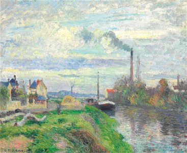 Camille Pissarro - Le Quai du Pothius à Pontoise (PD 456)